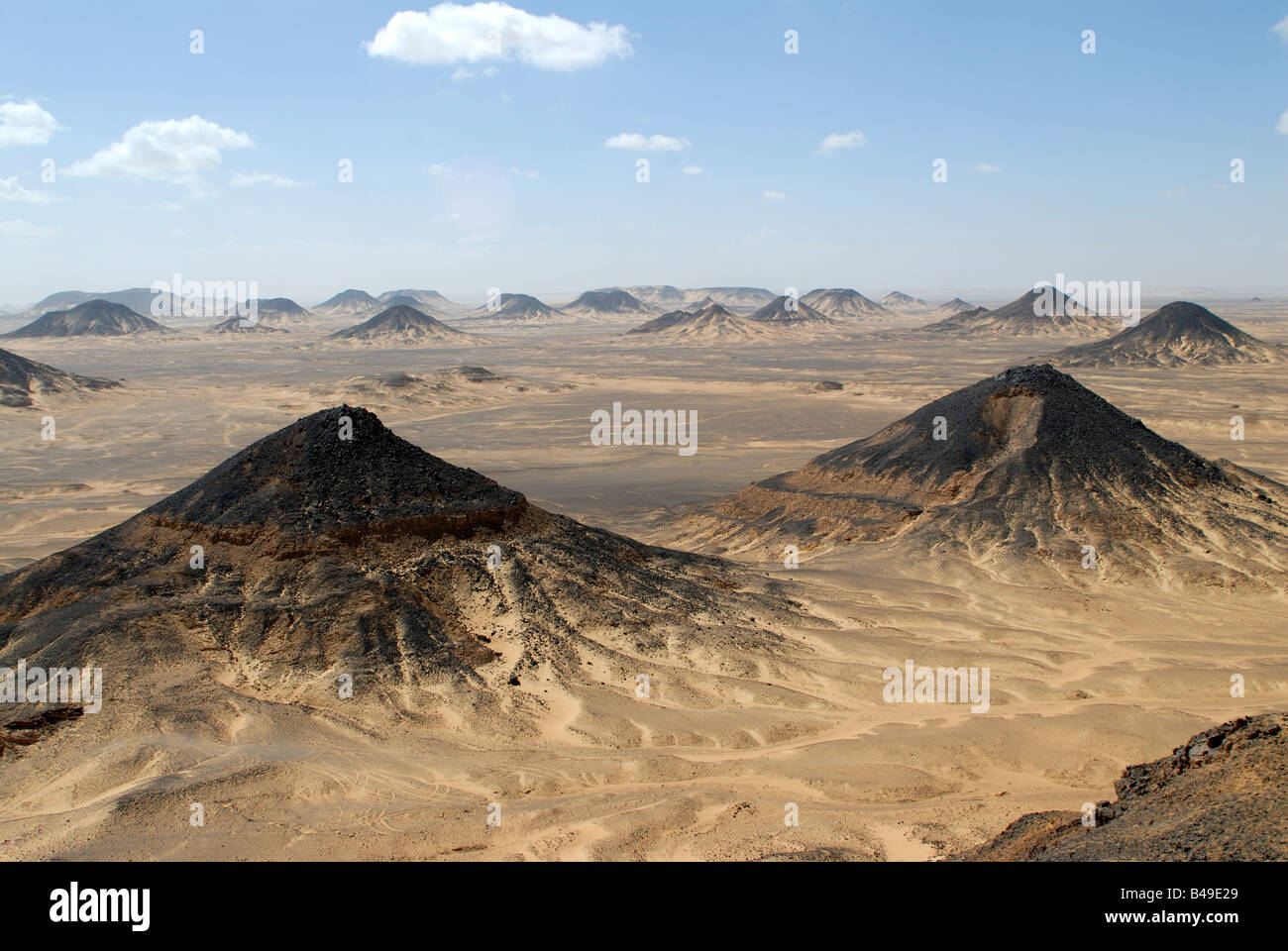 Black desert Egypt Stock Photo