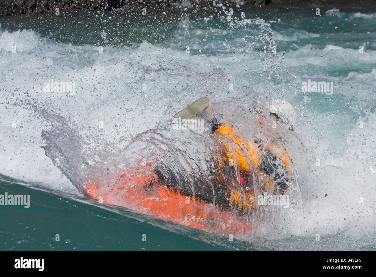 Whitewater kayaking on Kananaskis River, Kanasaskis County, Alberta, Canada Stock Photo Alamy