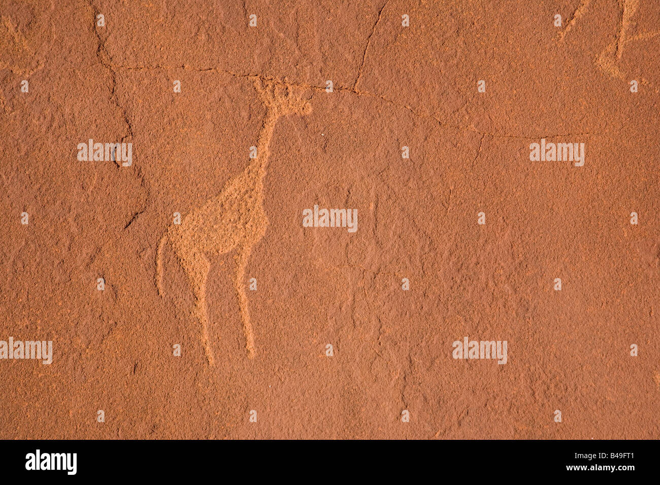 Rock paintings at Twyfelfontein Namibia Stock Photo