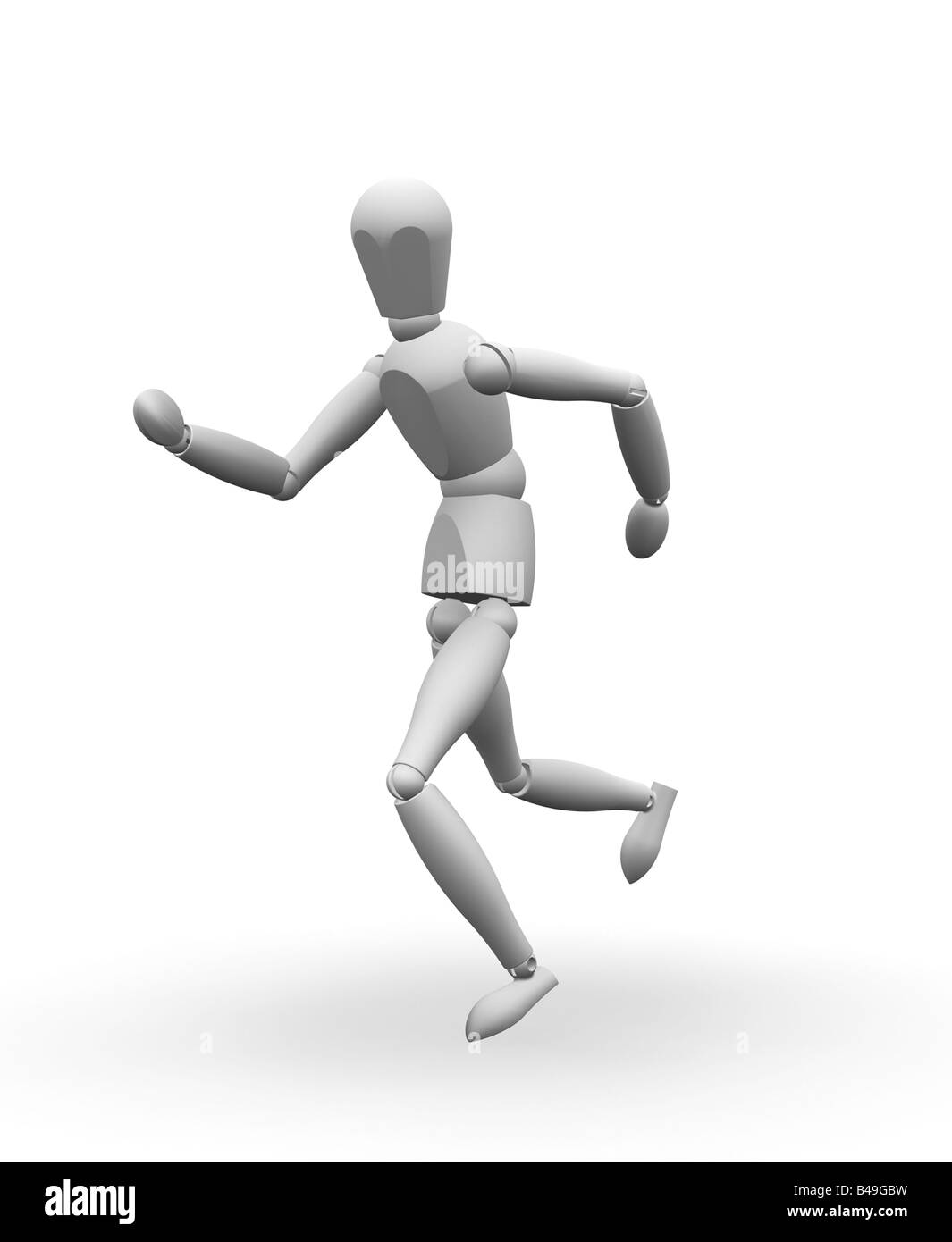 3D render of a man running Stock Photo