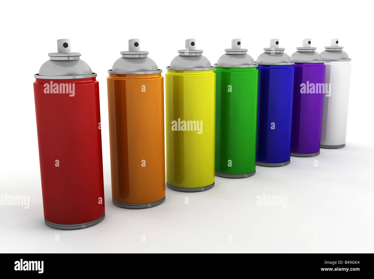 3D Render Of Spray Cans Stock Photo Alamy   3d Render Of Spray Cans B49GK4 