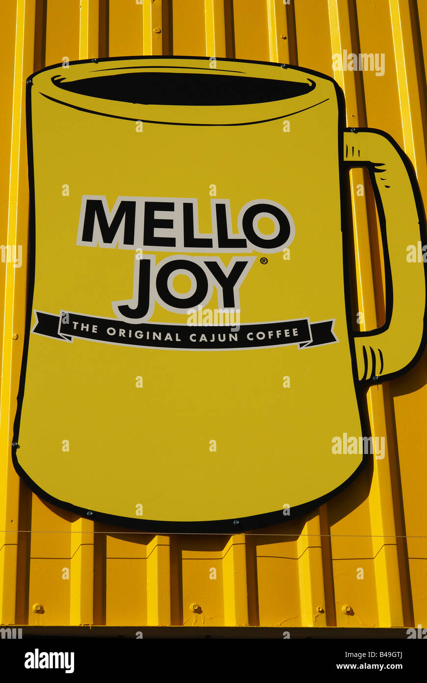 Mello Joy Coffee sign in Cajun Country, Louisiana Stock Photo Alamy