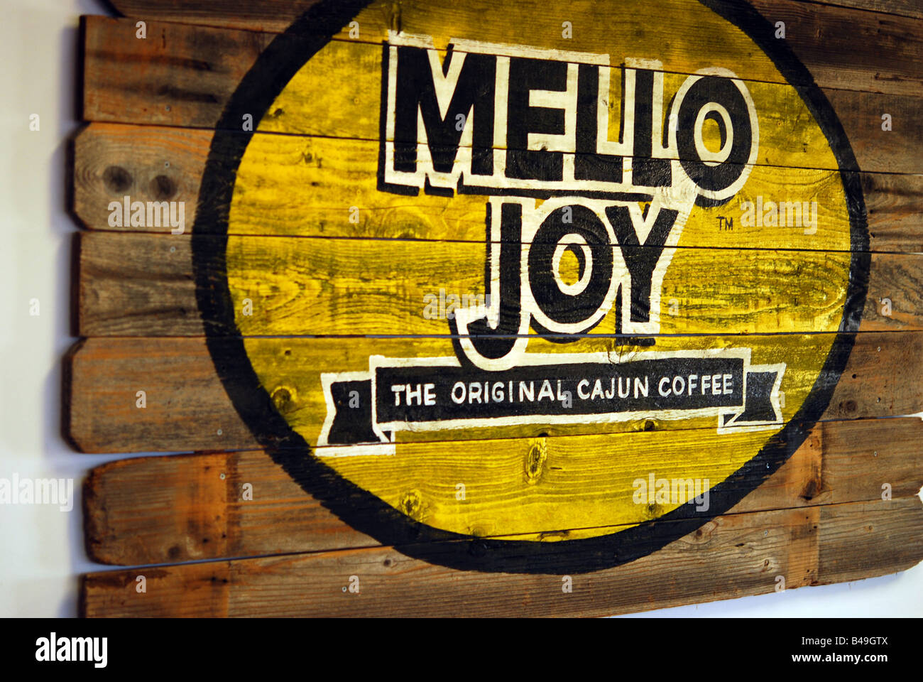 Mello Joy Coffee sign in Cajun Country, Louisiana Stock Photo Alamy