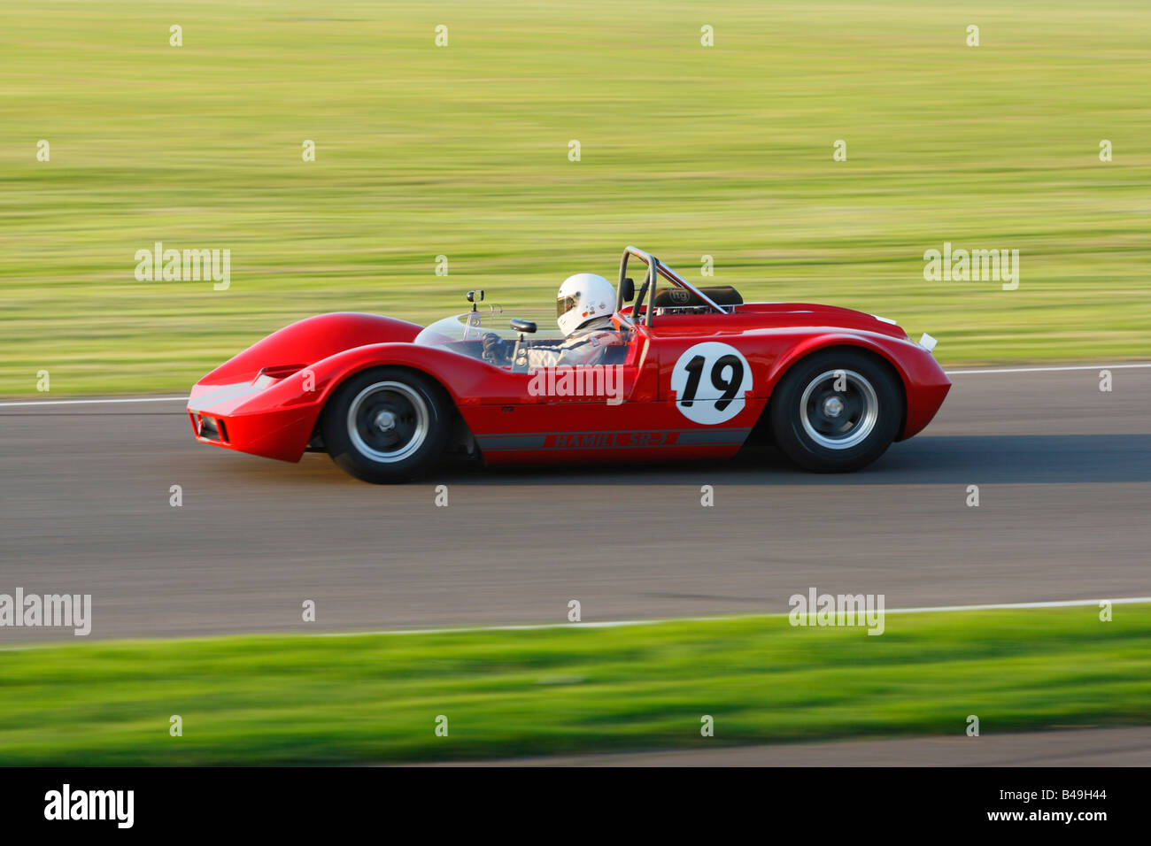 Chris Chiles driving a Hamill-Chevrolete SR3 at Goodwood Revival 2008 Stock Photo