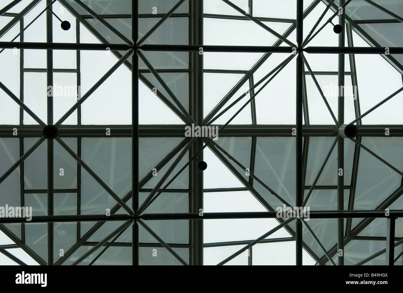 Section of museum ceiling useful as geometric abstract or background ...