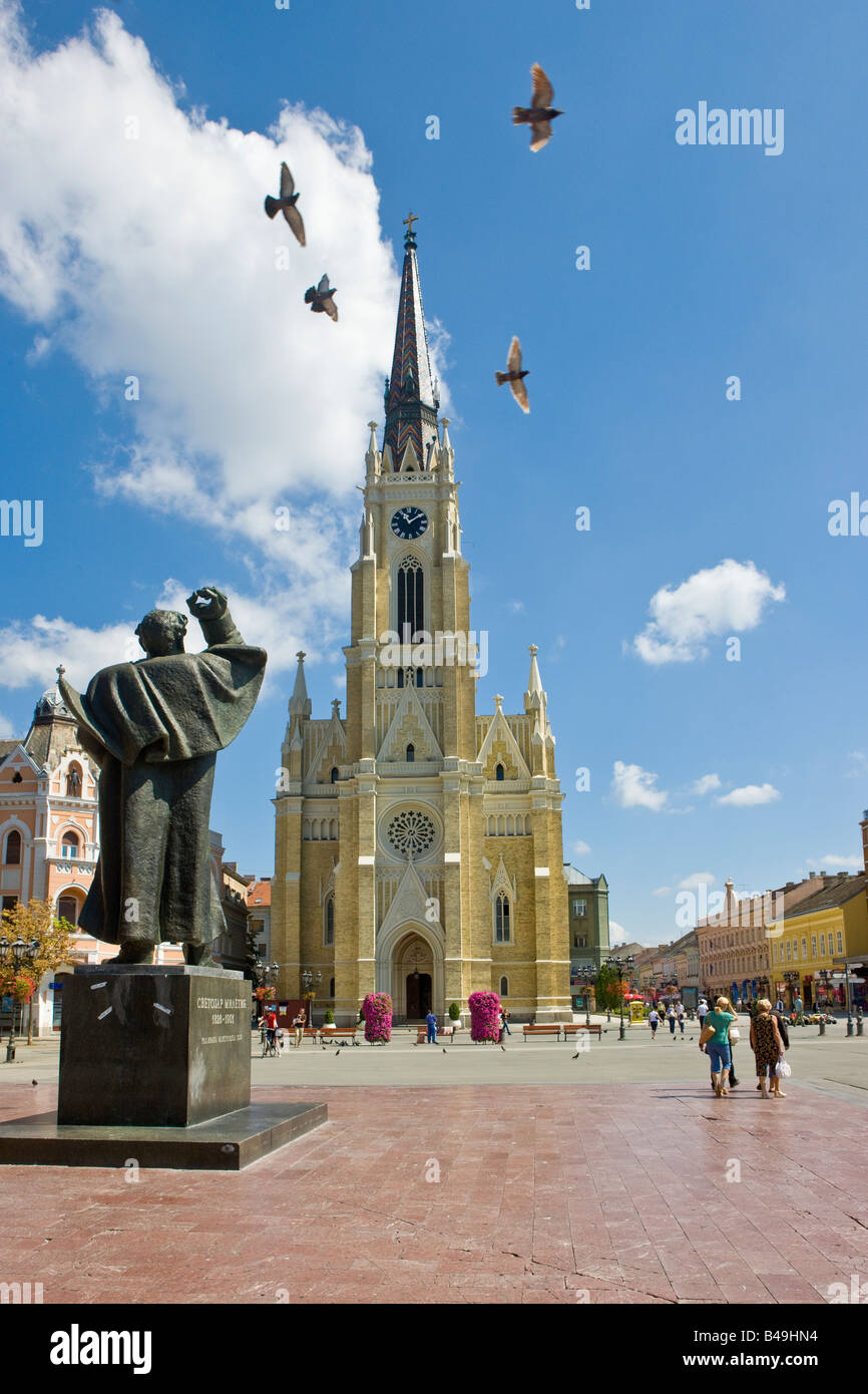 A Roman Catholic church in Novi Sad, Serbia, principal town of the northern region of Vojvodina Stock Photo