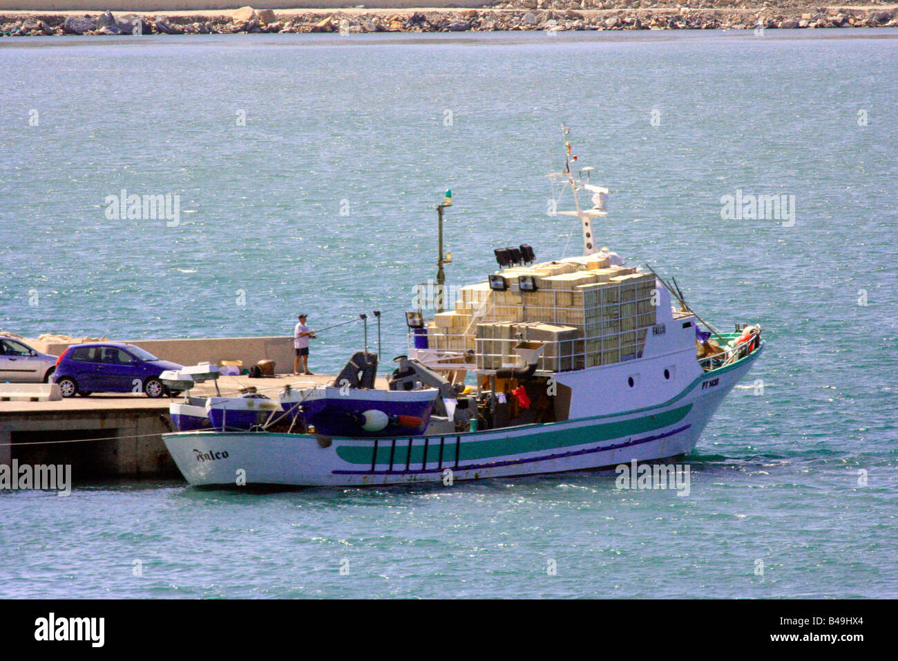 mediterranean fishing boat Stock Photo - Alamy