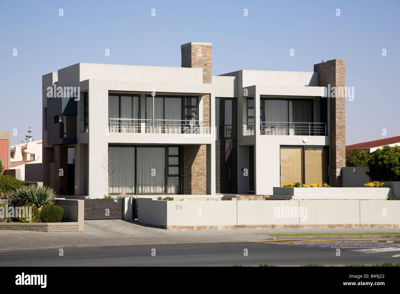 Modernist house Walvis Bay Namibia Stock Photo Alamy