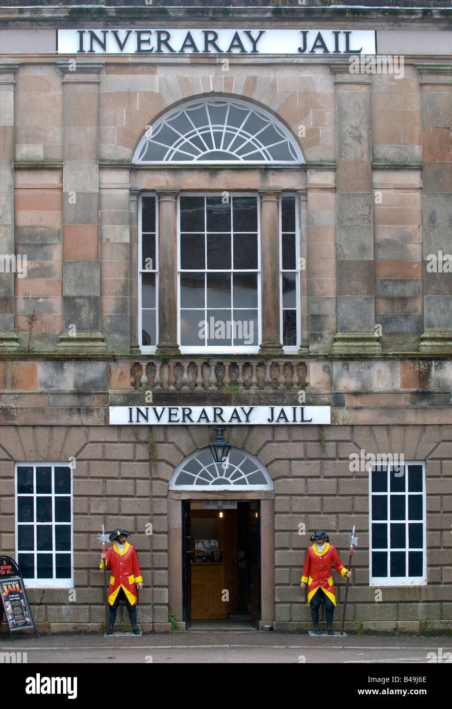 Front door of Inveraray Jail Main Street Inveraray Argyll Scotland Stock Photo