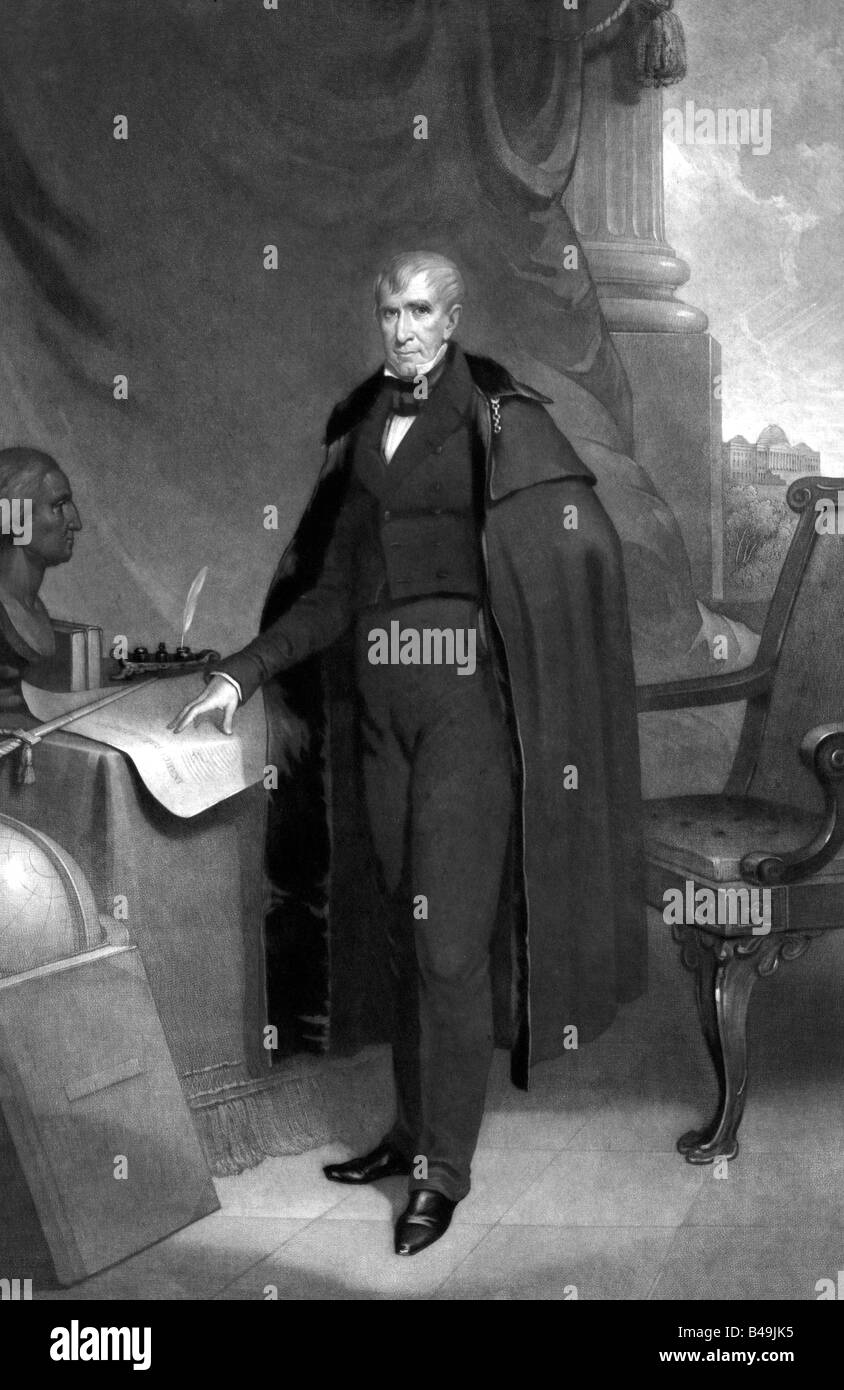 Portrait Of William Henry Harrison The Ninth President Of The United