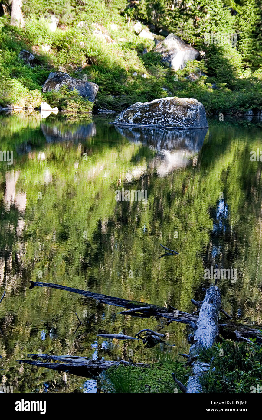 Surprise Lake near Stevens Pass Washington USA Stock Photo