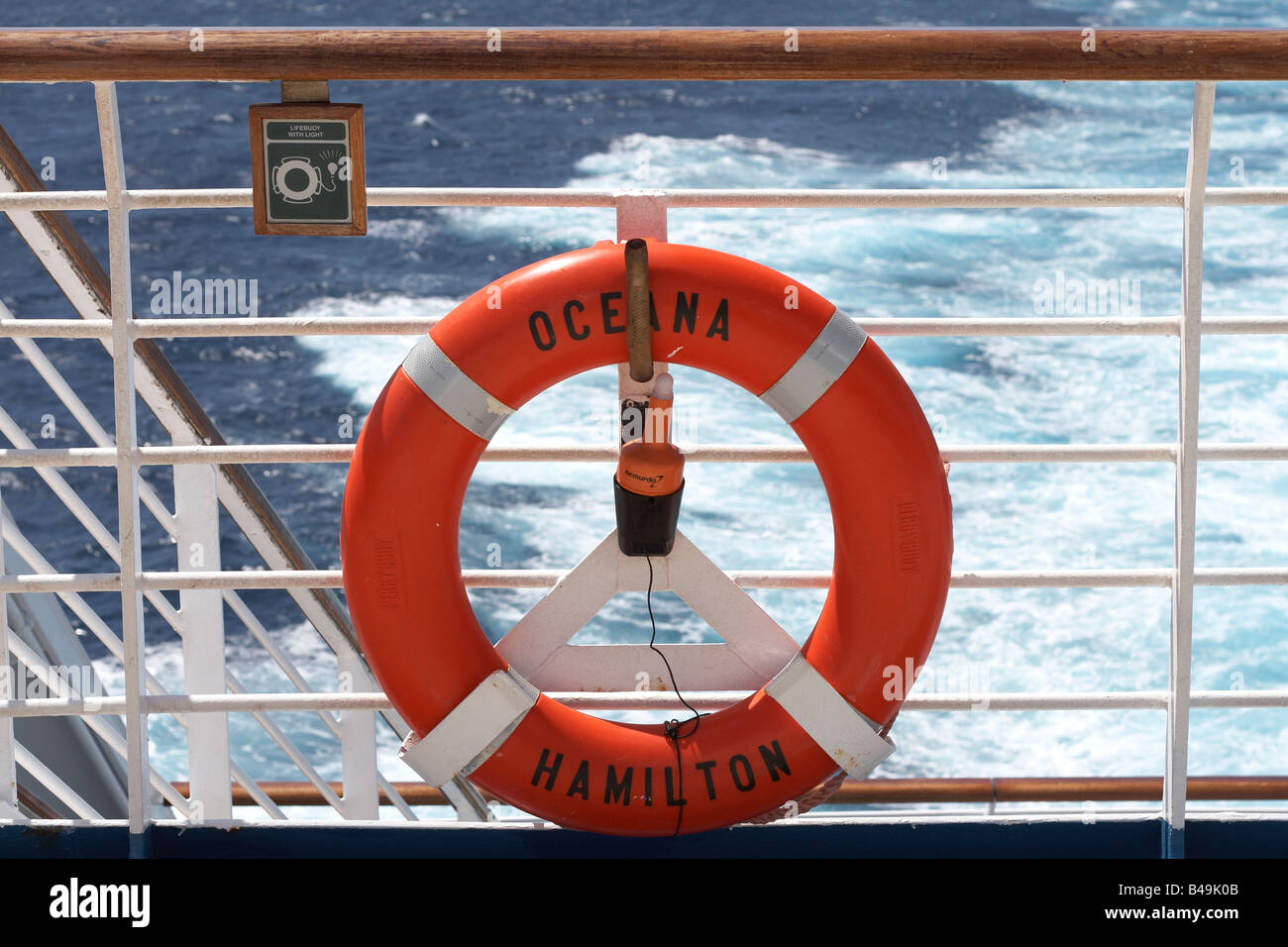 Lifebuoy on Oceana Stock Photo
