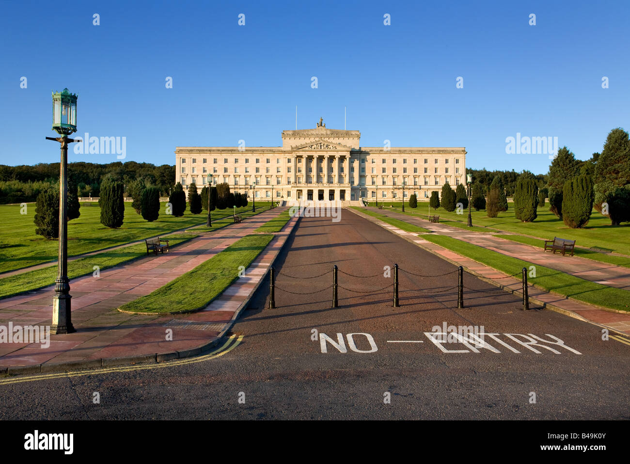 Stormont parliament buildings in Belfast, Northern Irelaand. Stock Photo