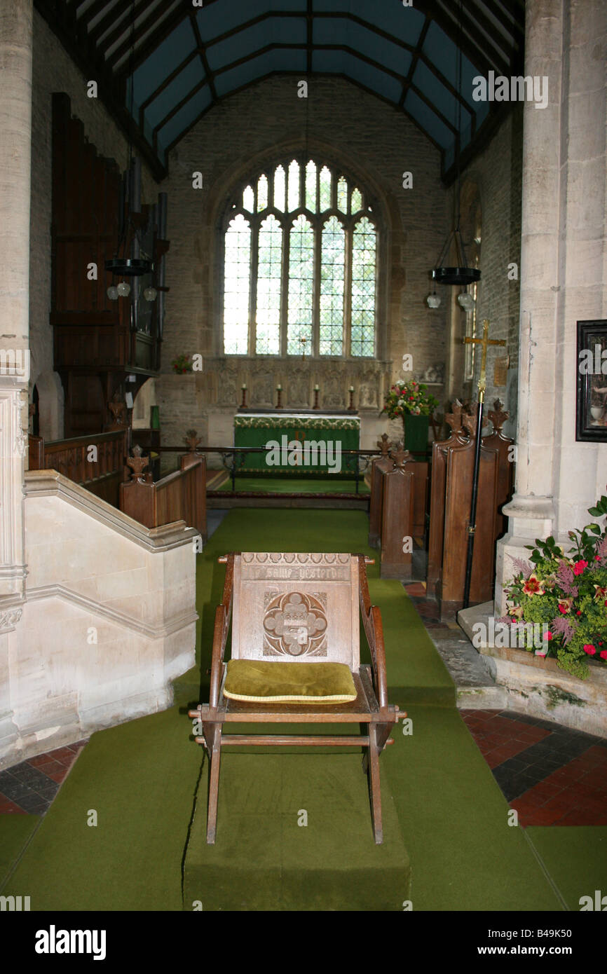 Inside 14th century church of St Kenelm, Minster Lovell Stock Photo Alamy