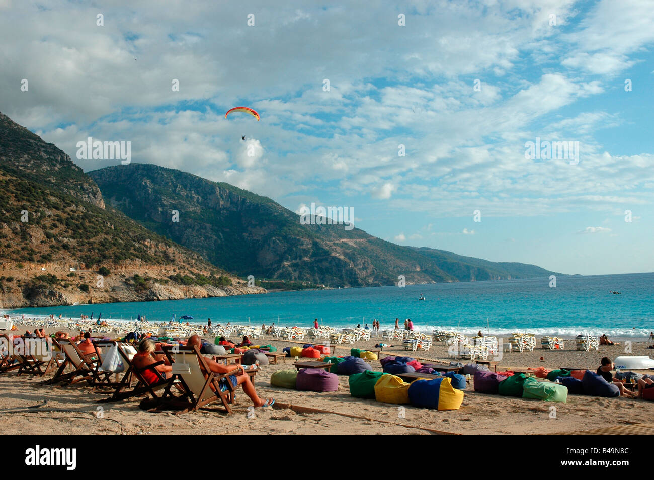 Sea and beach at Oludeniz Fethiye Turkey Stock Photo