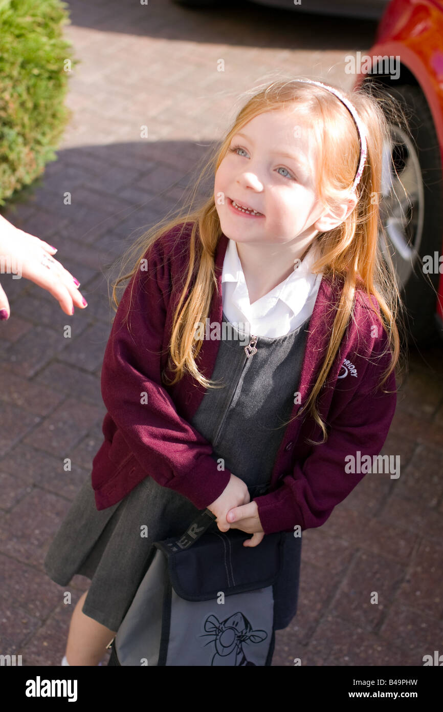 Girl going to school Stock Photo - Alamy