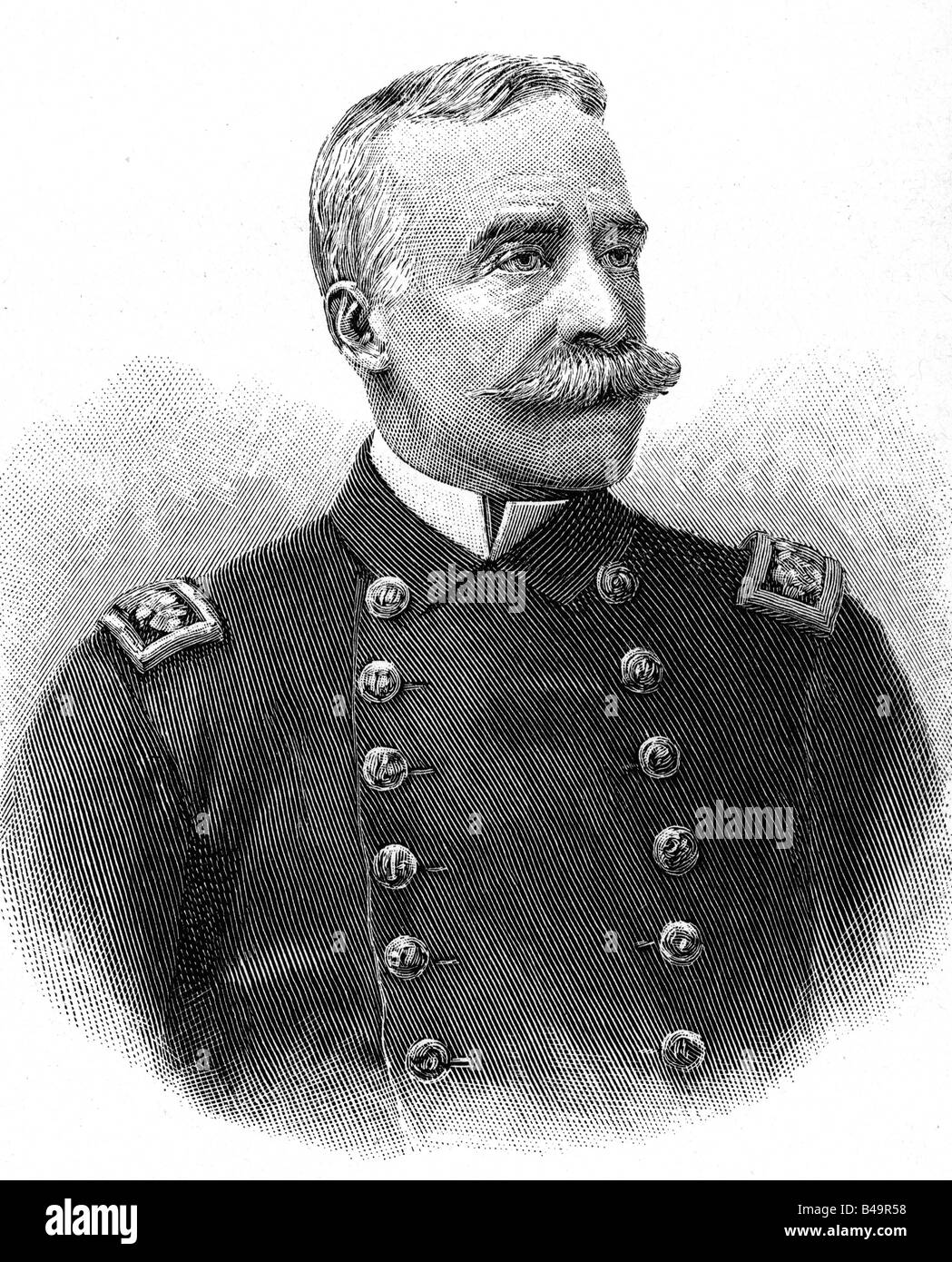 Dewey, George, 26.12.1837 - 16.1.1917, admiral of the United States of America, commander of the US Pacific Fleet 1898, later commander in chief of the US Navy, portrait, wood engraving, 1898, Stock Photo