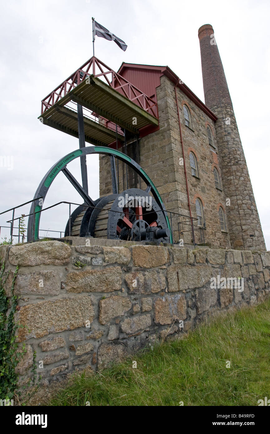 Cornish Engines and Mines Pool near Camborne Cornwall UK Stock Photo