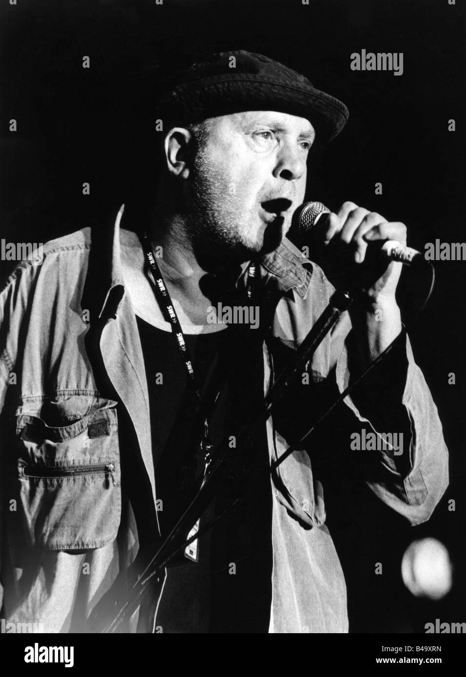 Chapman, Roger Maxwell, * 8.4.1942, English musician (Jazz), half length, singing, live performance, Speyer, September 2000, Stock Photo