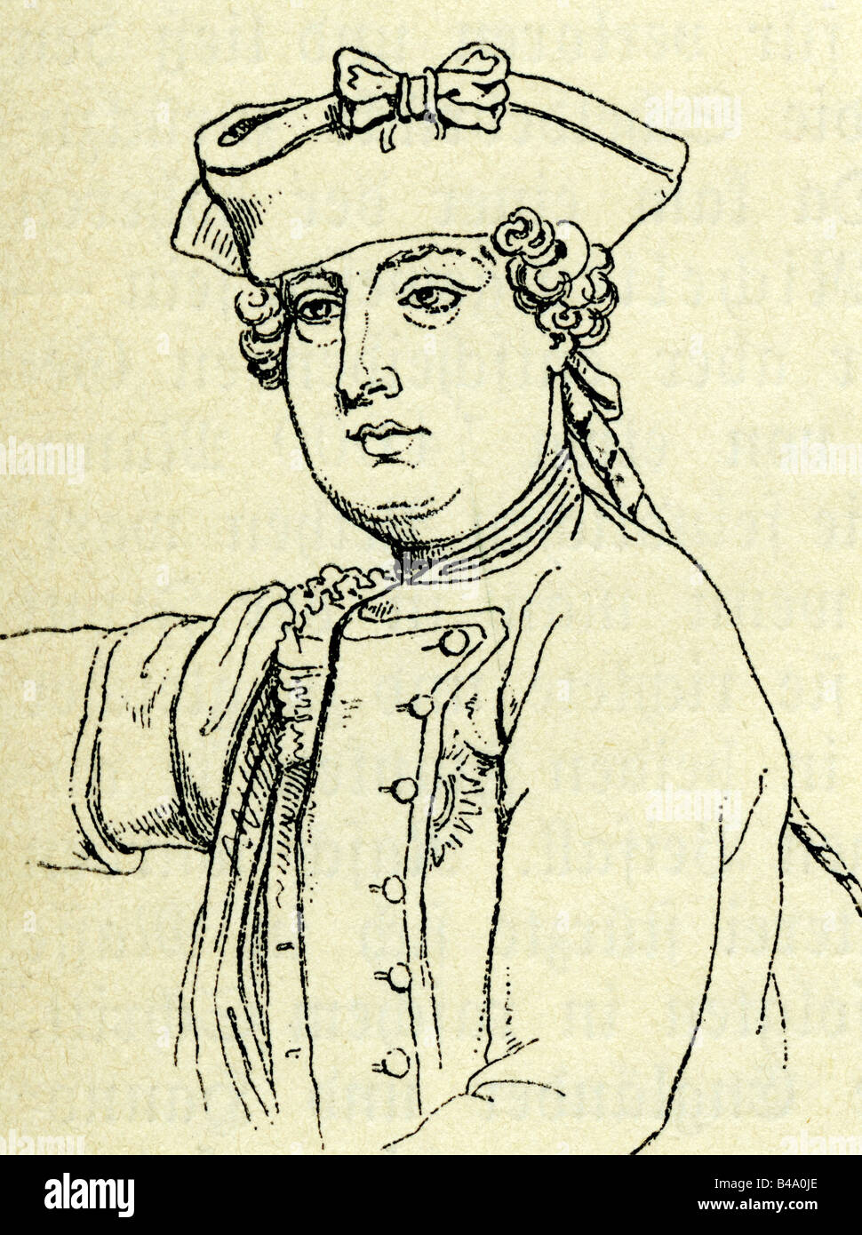William Augustus, 15.4.1721 - 31.10.1765, Duke of Cumberland, half length, drawng, 19th century, , Stock Photo