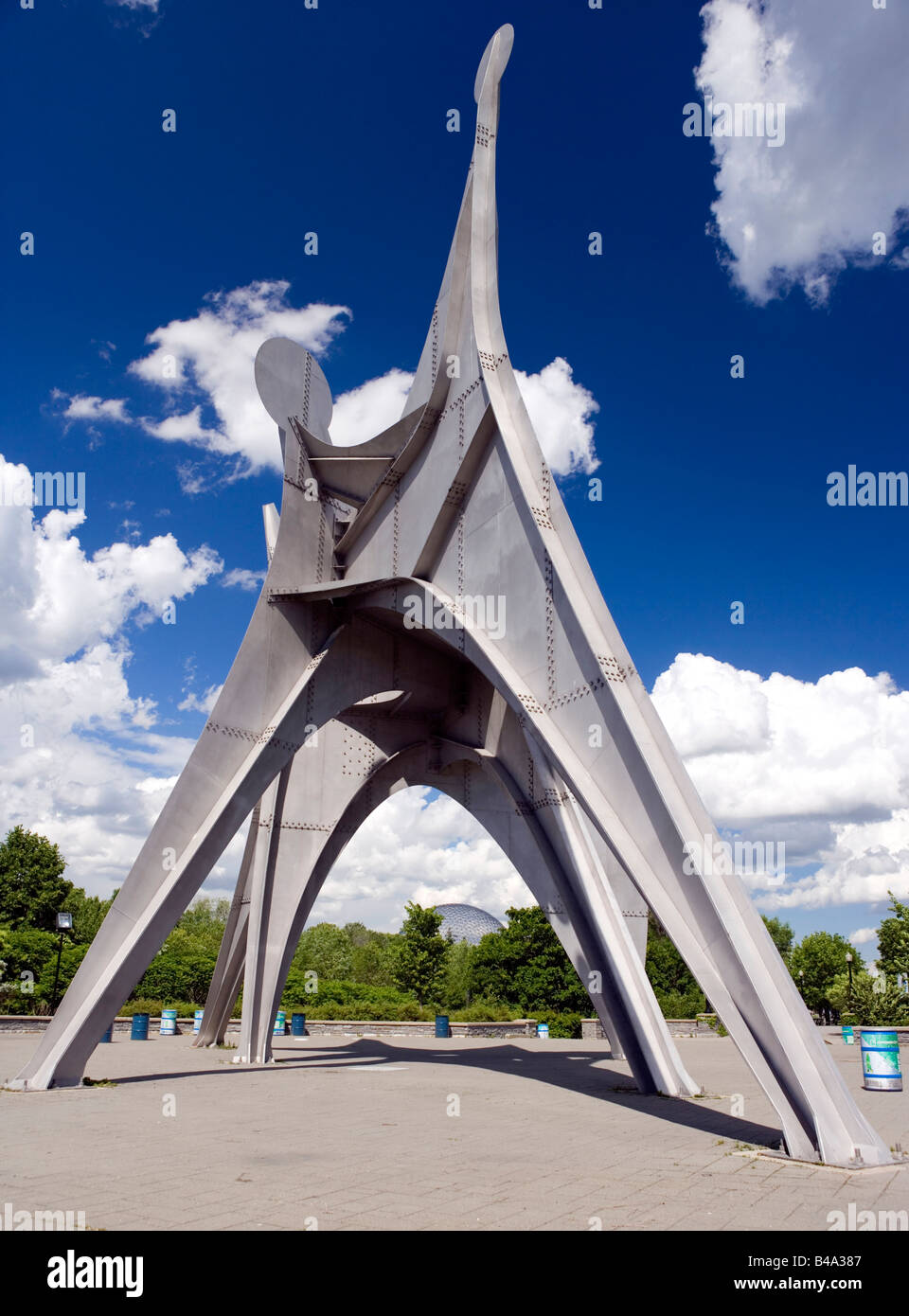 Alexander Calder's stabile entitled Man in Montreal, Canada. Stock Photo