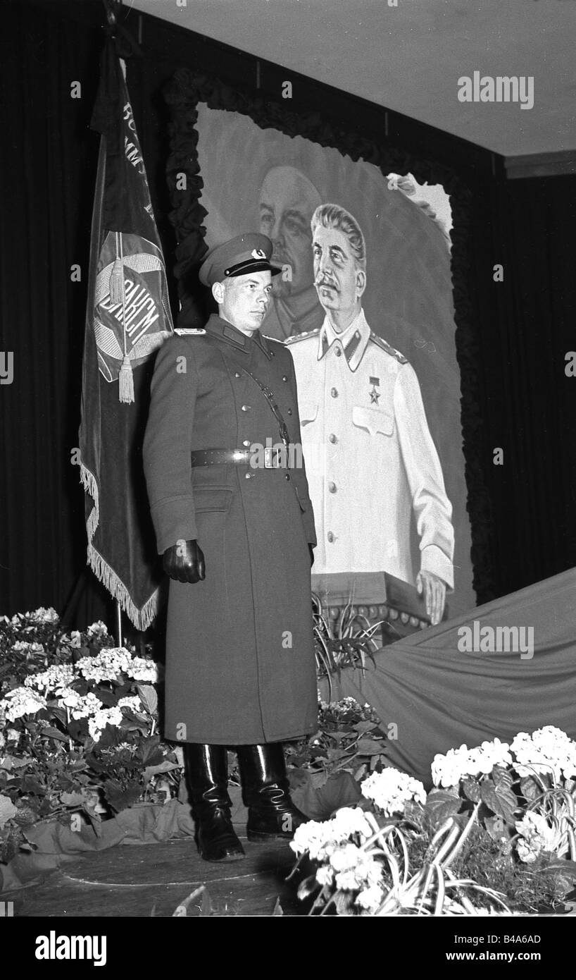 geography/travel, Germany, German Democratic Republik, politics, obsequies for Josef Stalin, East Berlin, March 1953, Stock Photo