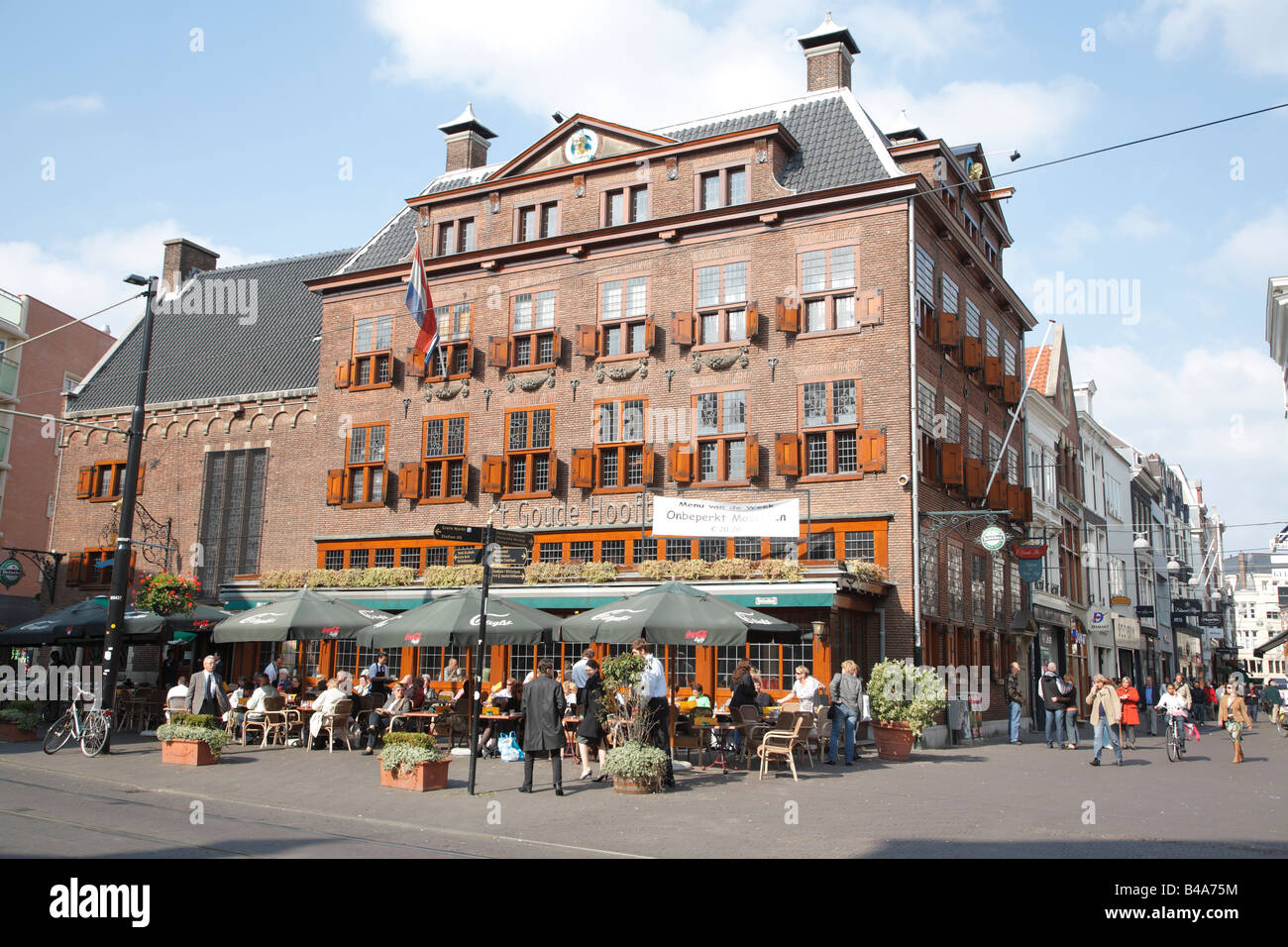 Street cafe, Hague, Netherlands Stock Photo - Alamy