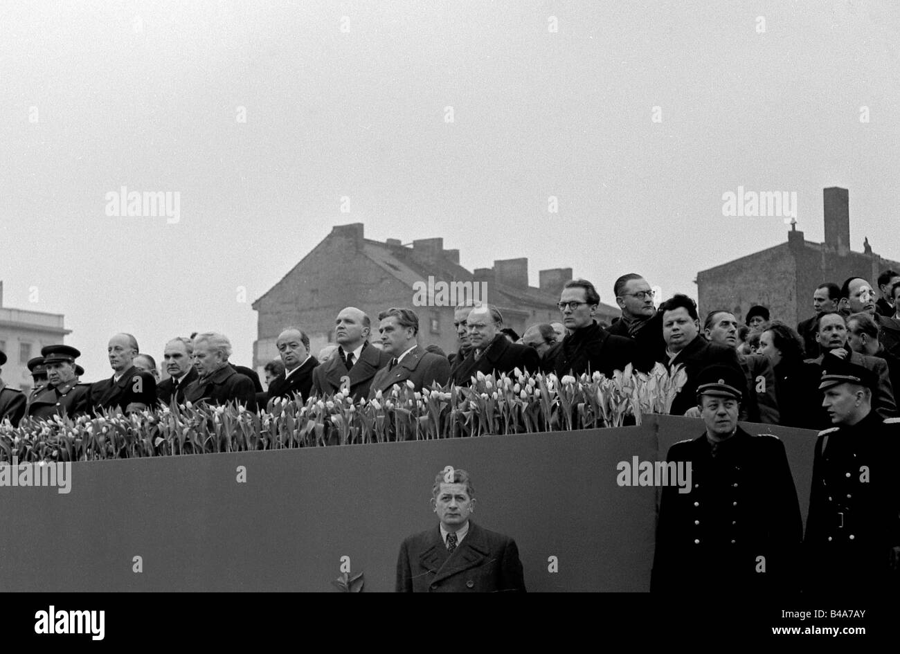 geography/travel, Germany, German Democratic Republik, politics, obsequies for Josef Stalin, East Berlin, March 1953, Stock Photo