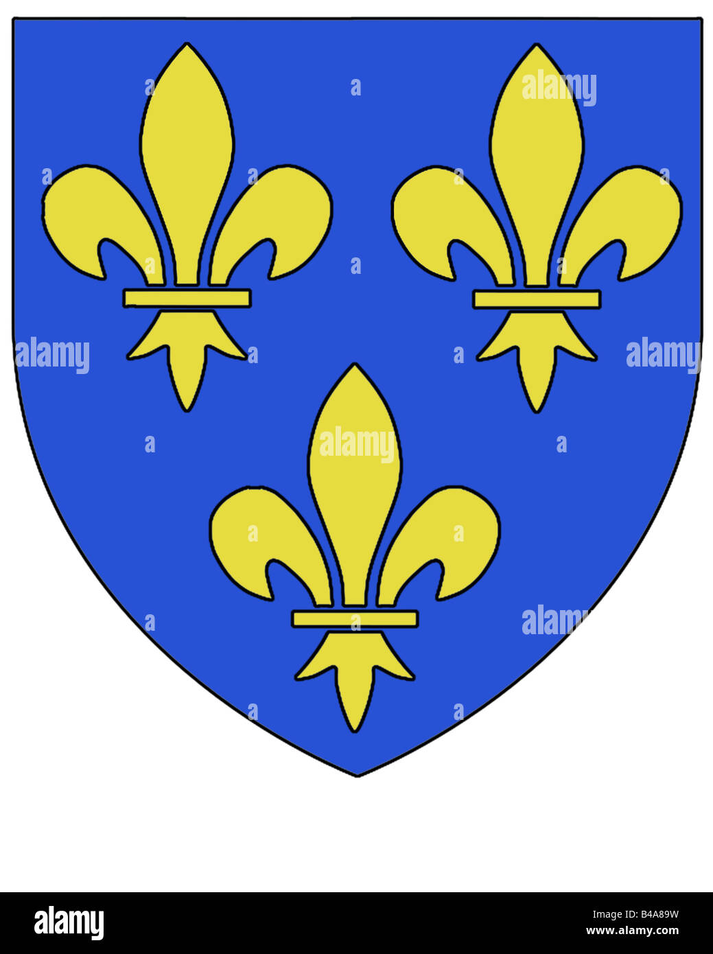 heraldry, coat of arms, crest of the King of France 1400 - 1789 and 1815 - 1848, , Stock Photo