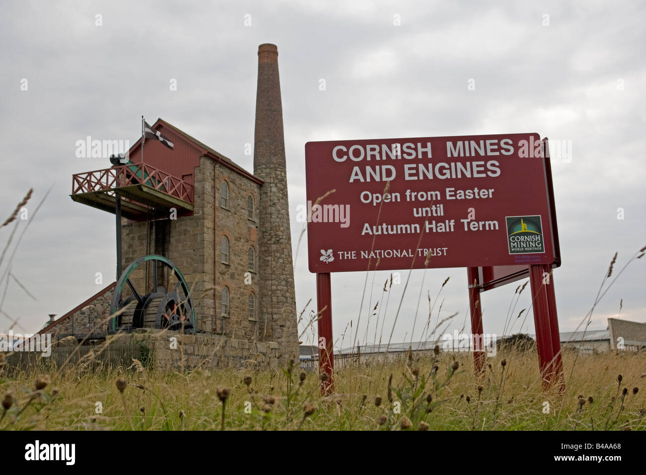 Cornish Mines and Engines Pool near Camborne Cornwall UK Stock Photo