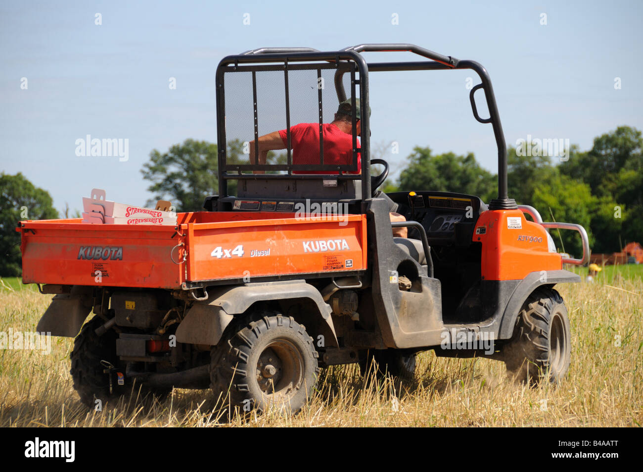 Small tractor at farm. Stock Photo