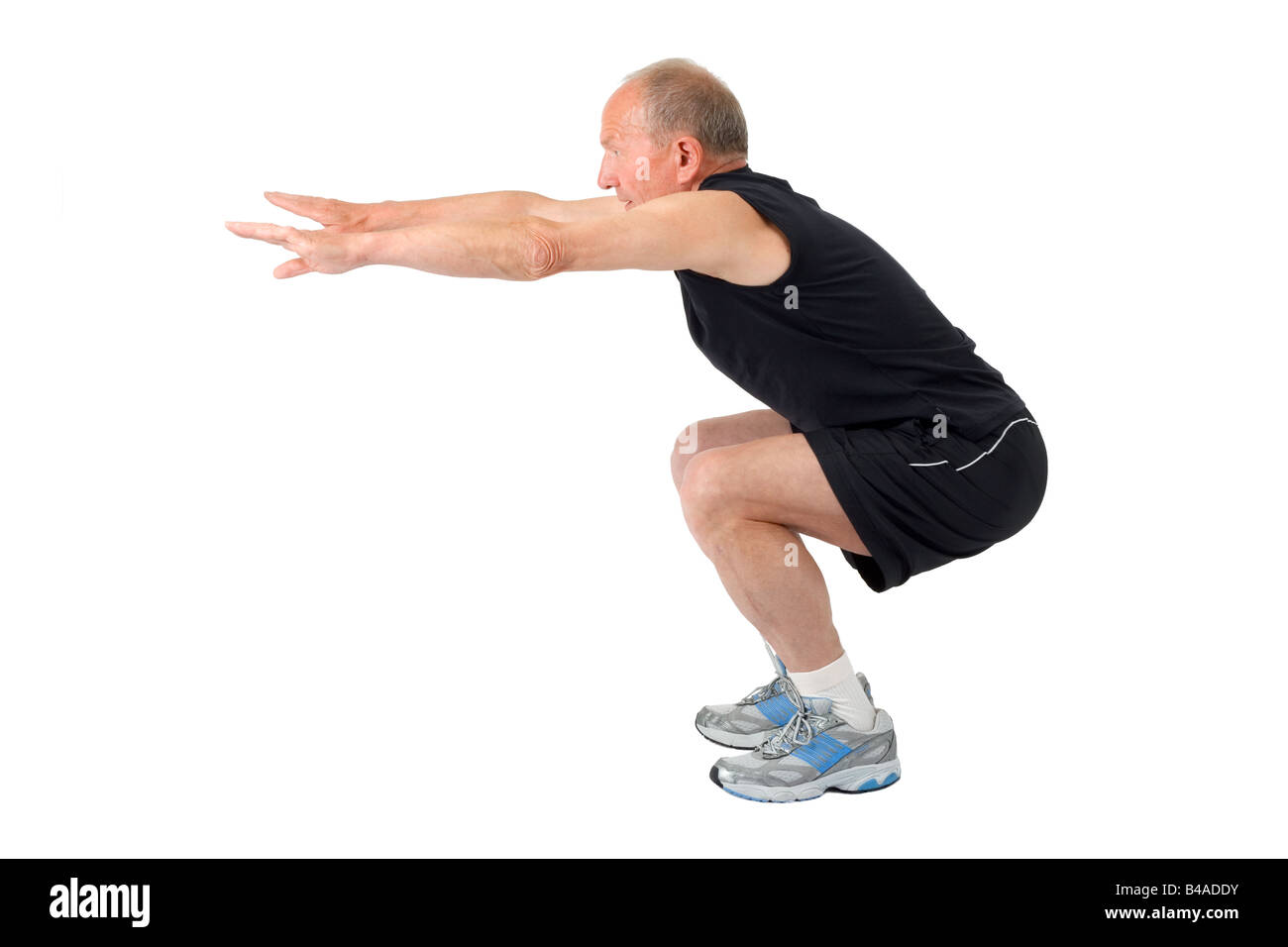 Muscular man squat one leg Cut Out Stock Images & Pictures - Alamy