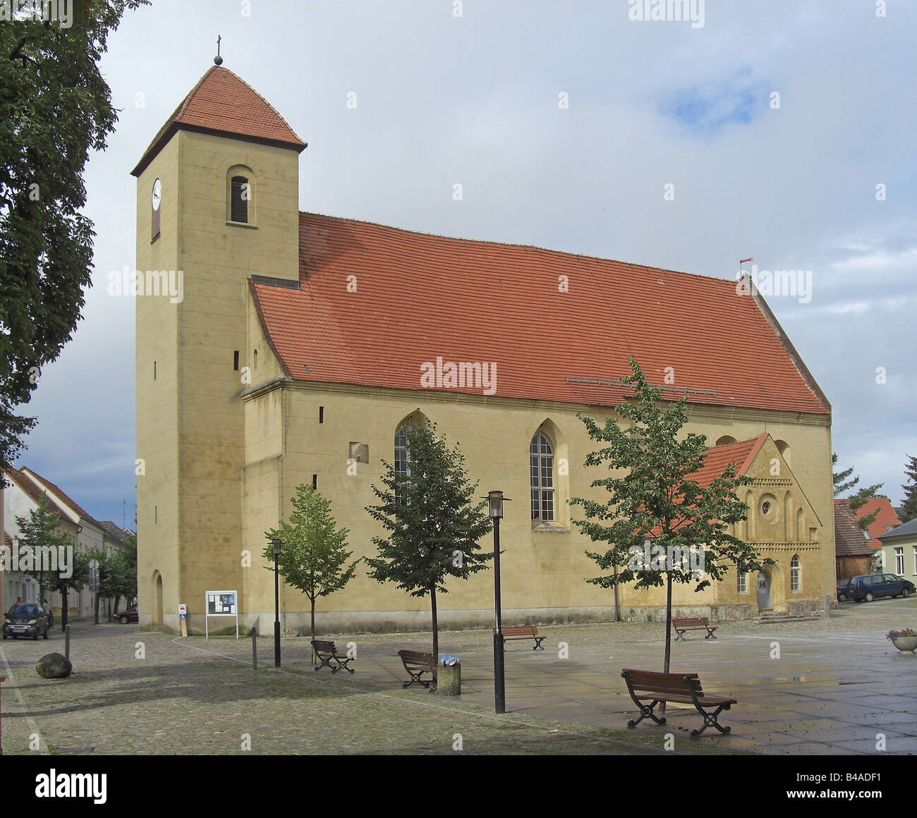 geography / travel, Germany, Brandenburg, Rheinsberg, churches, St Laurentius Church, exterior view, Additional-Rights-Clearance-Info-Not-Available Stock Photo