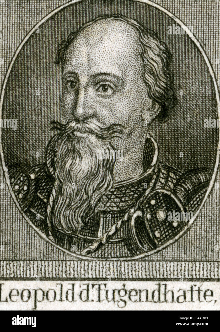 Leopold V "the Virtuous", 1157 - 31.12.1194, Duke of Austria 1177 - 1194, portrait, steel engraving, 19th century, Artist's Copyright has not to be cleared