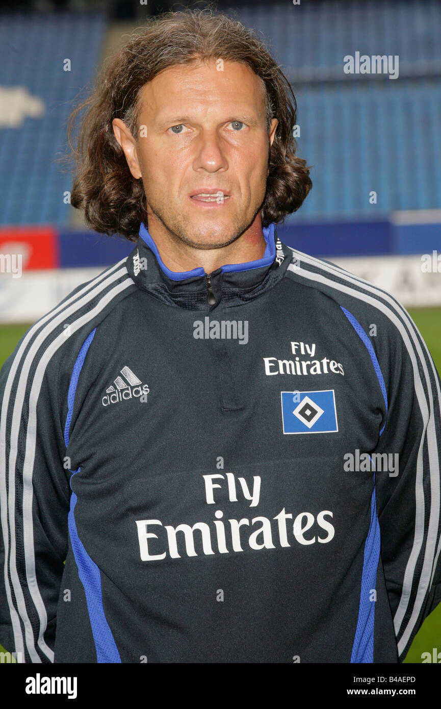 Eplinius, Uwe, * 7.9.1958, German athlete (football), half length, coach for Hamburg Sports Club (HSV), season 2007 / 2008, Stock Photo