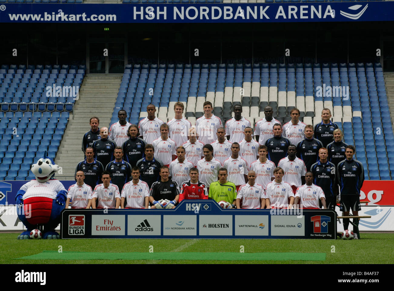 Sport, football, Bundesliga, team photo, Hamburger SV, season 2007 / 2008, Additional-Rights-Clearance-Info-Not-Available Stock Photo