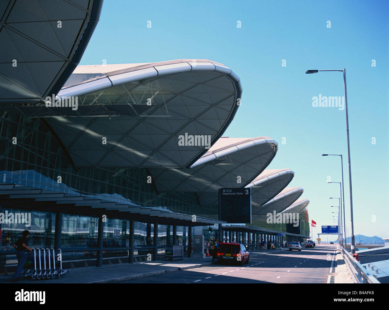 China, Hong Kong, Airport, Chep Lap Kok, Entrance Stock Photo