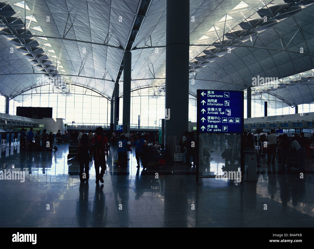 China, Hong Kong, Airport, Chep Lap Kok, Interior Stock Photo