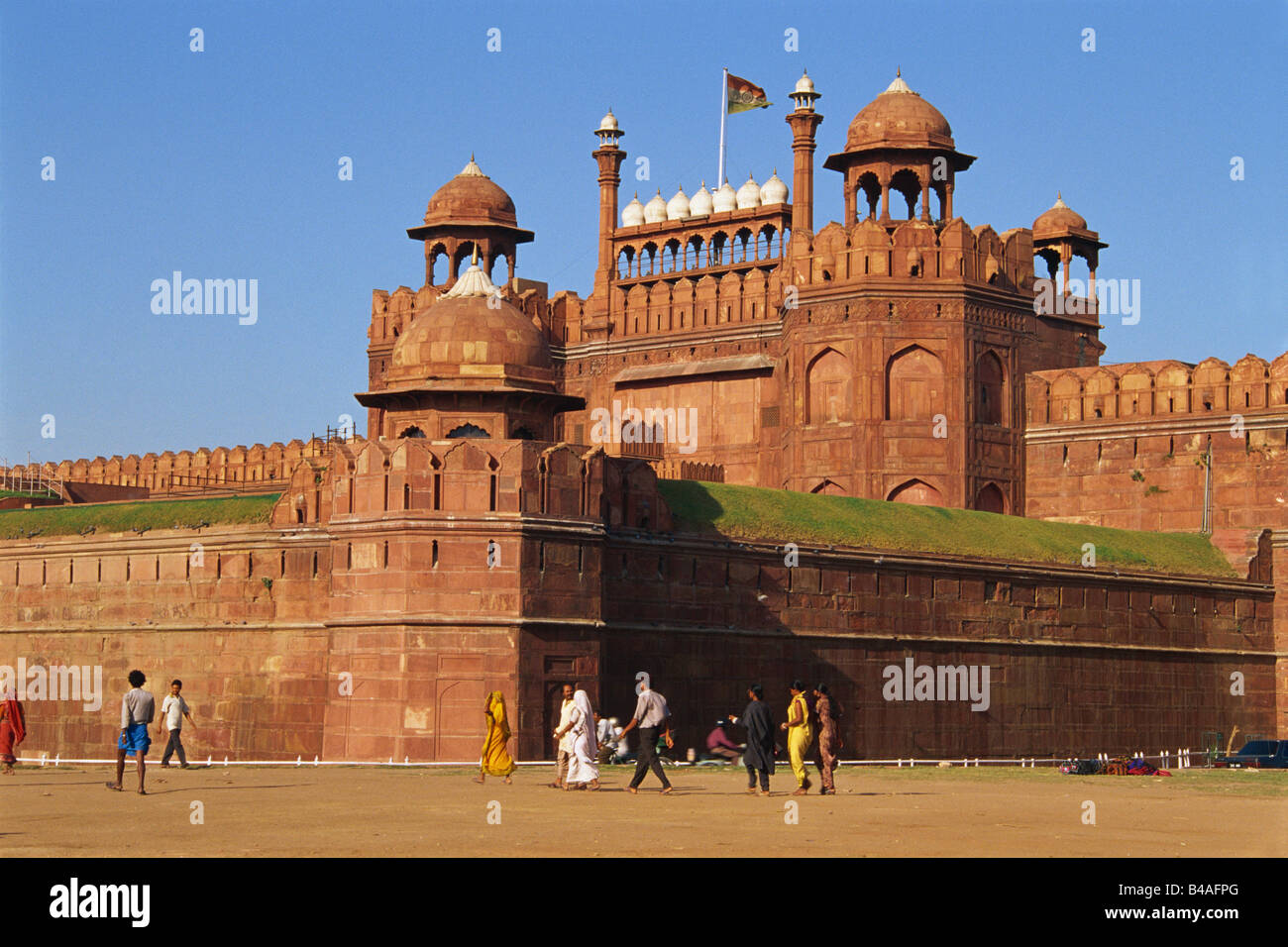 India, Delhi, Old Delhi, Red Fort, Lal Qila Stock Photo