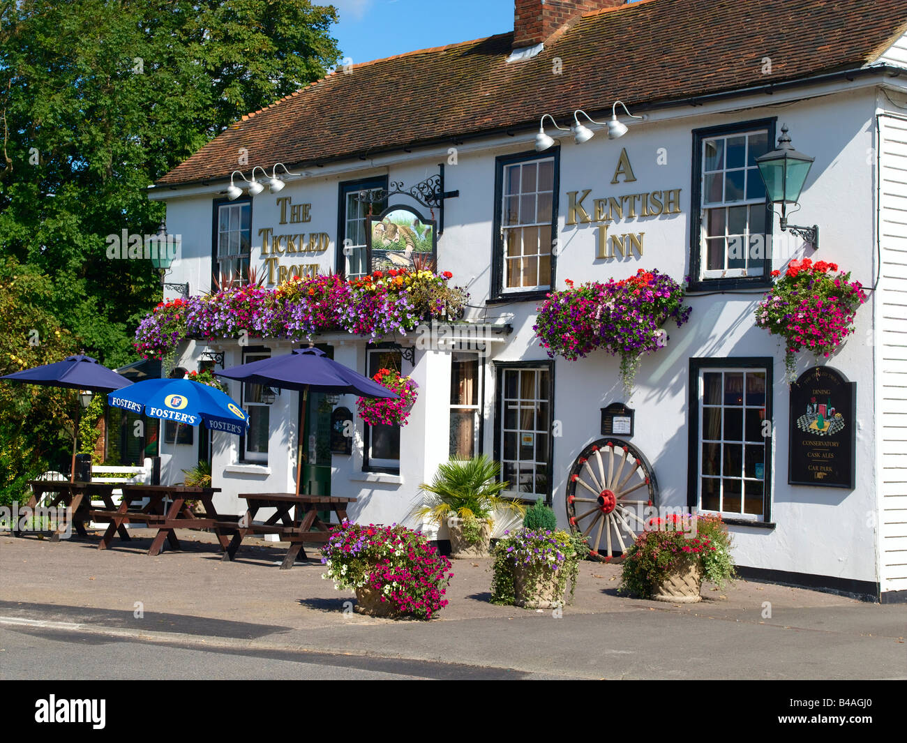 Kentish Pub In Wye Kent, Tickled Trout Stock Photo 19901560 Alamy