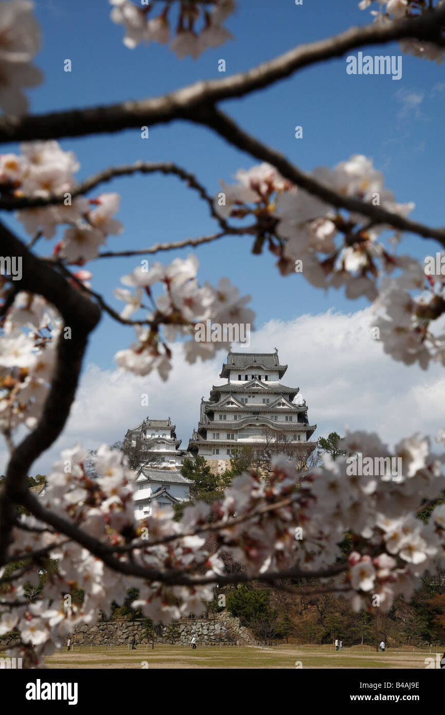 Japan, Honshu, Hyogo, Himeji Castle Stock Photo
