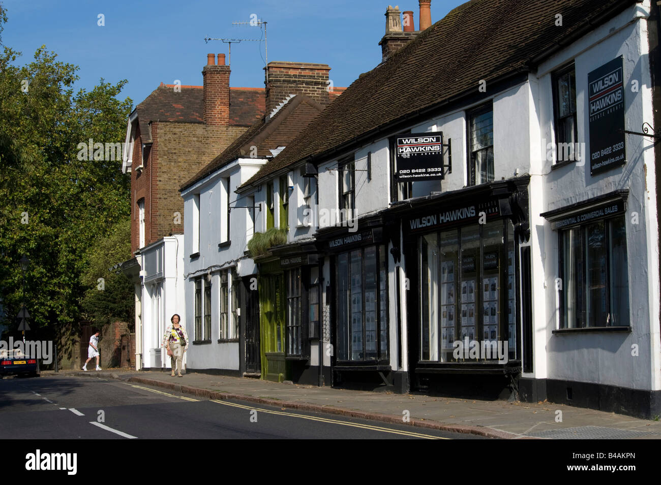Harrow on the hill High Street estate agent Stock Photo Alamy