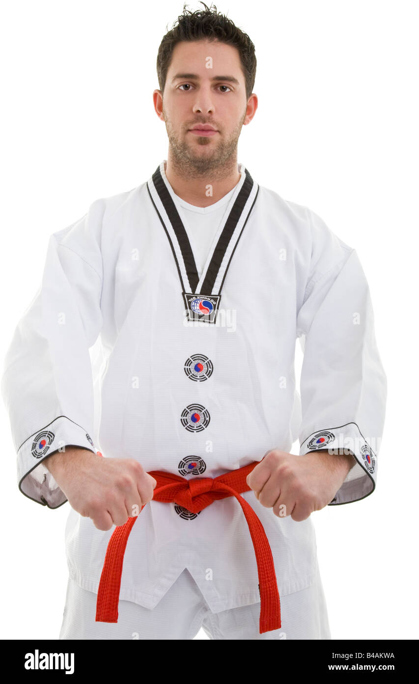 man make taekwondo Stock Photo