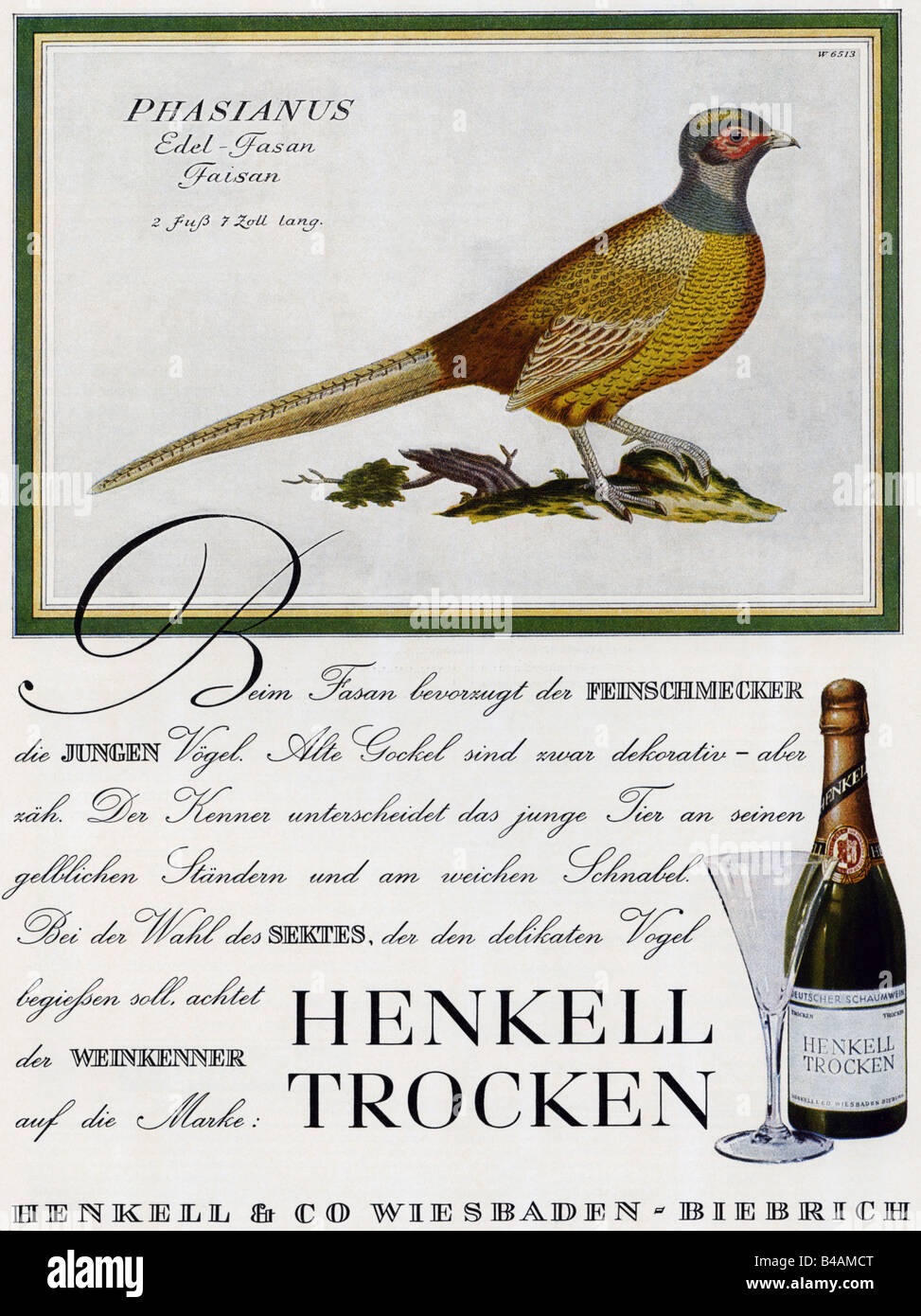 advertising, beverages, sparkling wine, 'Henkell Trocken', advert, 'Atlantis', January 1941, , Stock Photo