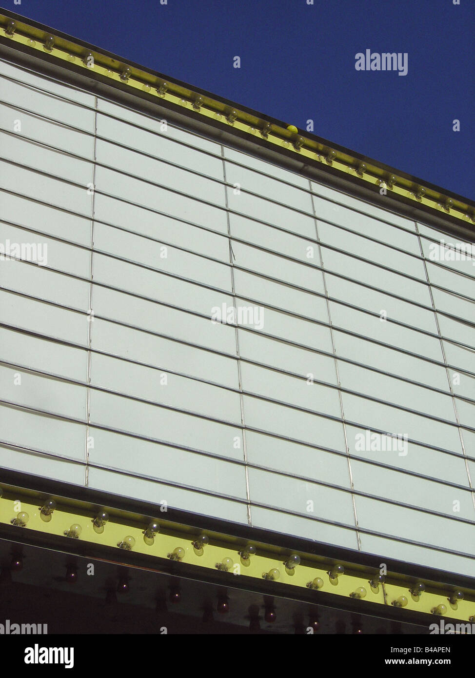 Urban Scene of a Marquis Marquee at a Theater Theatre Viewed From Below