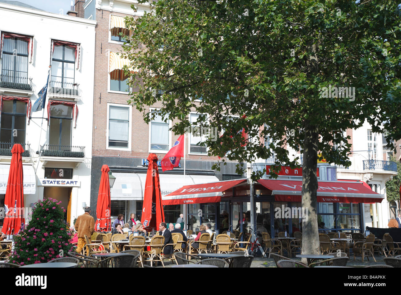 Street cafe, Hague, Netherlands Stock Photo - Alamy