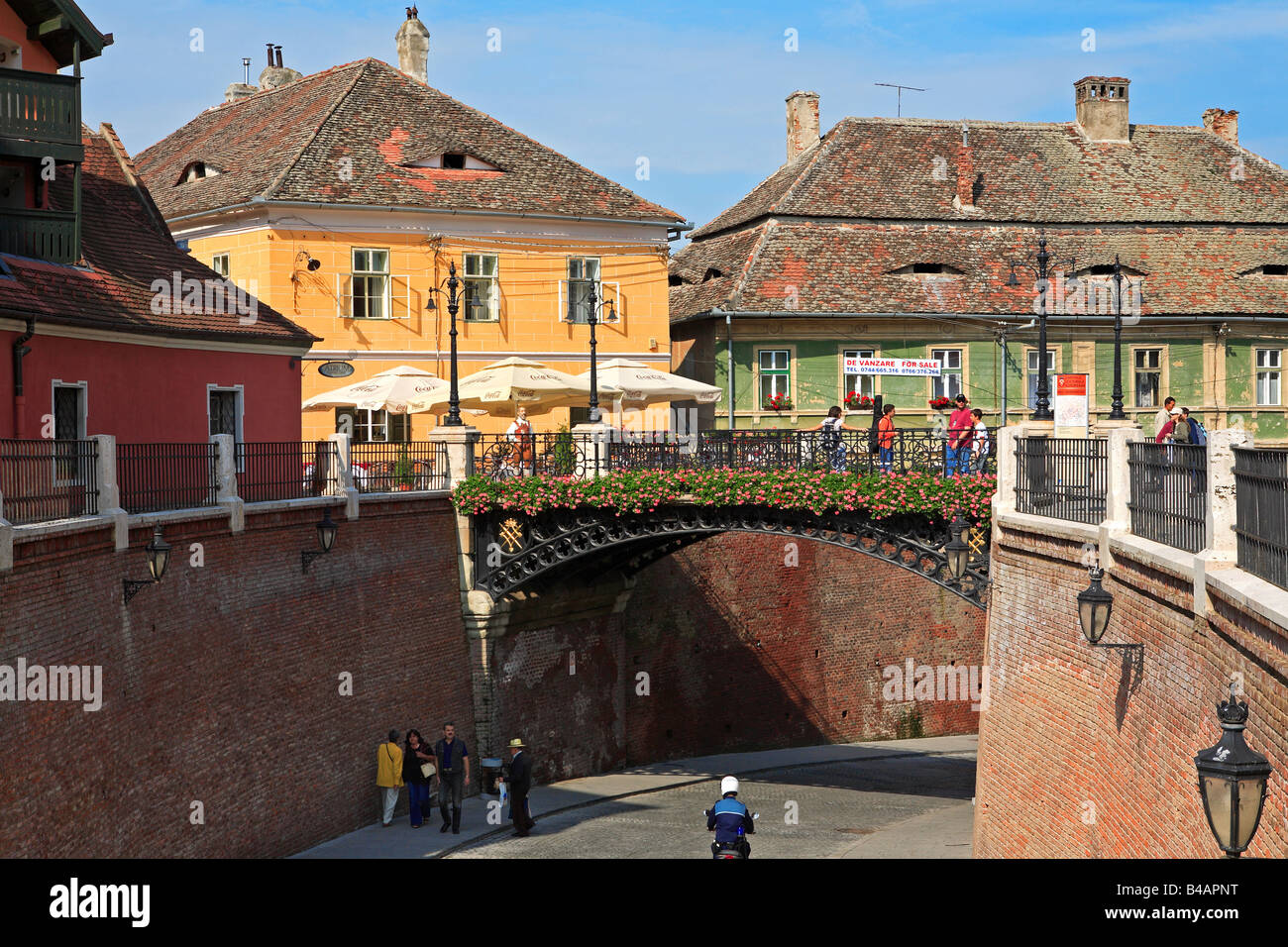 The Bridge of Lies and Casa Artelor in Sibiu Hermannstadt, Transylvania,  Romania Stock Photo - Image of cityscape, bridge: 183384176