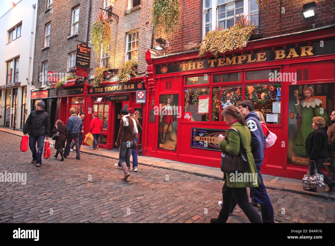 Dublin,  Temple Bar, Christmas Stock Photo