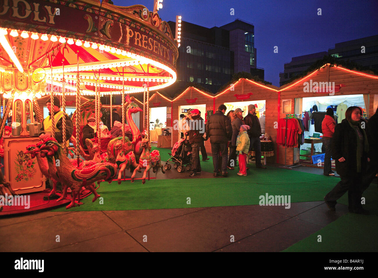 Dublin, Christmas Market, Dock Stock Photo Alamy