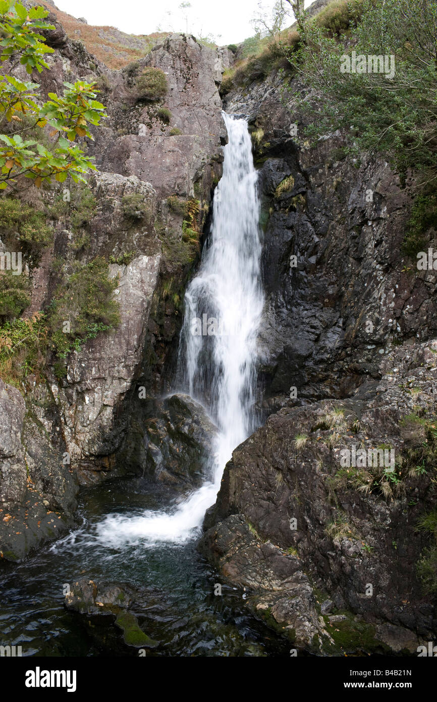 A waterfall near Lingcove Bridge Eskdale in The English Lake District Stock Photo